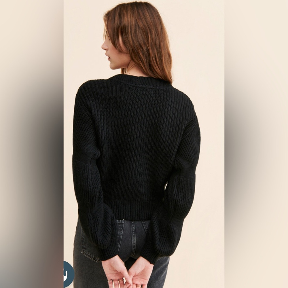 Anthropologie RD Style Krystelle Balloon Sleeve Cardigan. - Picture 2 of 4
